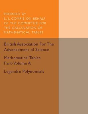 Libro Mathematical Tables Part-volume A: Legendre Polynom...