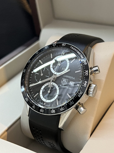 Reloj Tag Heuer Carrera Automático Cal.16 100% Original Negro Negro Negro (Usado)