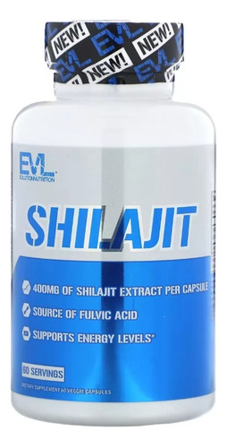 Shilajit Evlution Nutritition 60ca 400mg 20% Acidos Fulvicos