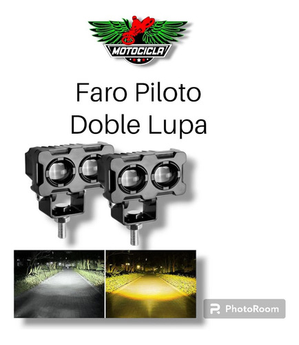Faro Piloto Moto Doble Lupa