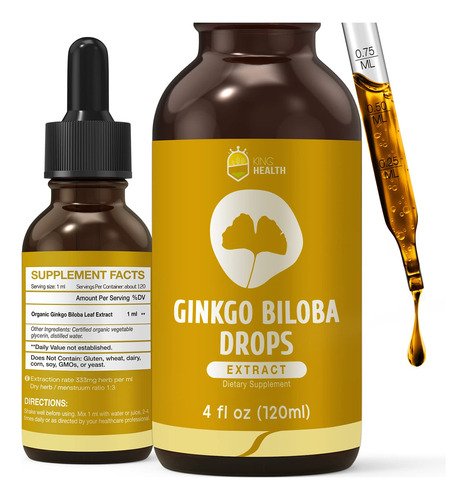 Extracto Lquido De Ginkgo Biloba, Suplementos Orgnicos De Ho