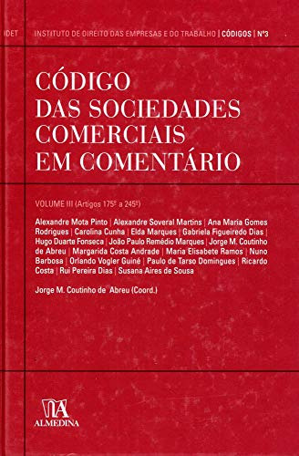 Libro Codigo Das Sociedades C Em Comentario Vol Iii De Pinto