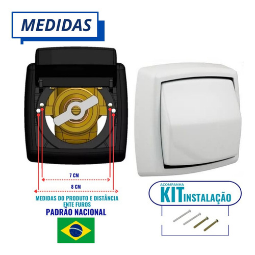 Kit 03 Acabamentos Válvula Descarga Branco Compátivel Deca Docol Hydra
