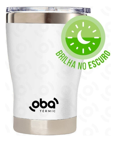 Caneca Térmico D/bebidas Cerveja Água Refri Café Em Aço Inox Cor Branco Liso