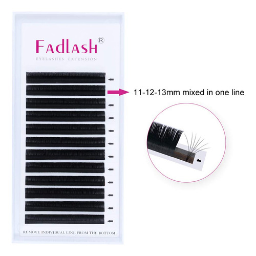 Extensiones De Pestañas Fadlash Volumen Multi Longitud Fácil