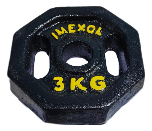 Disco Hexagonal 3 Kg Entrenamiento Crossfit 