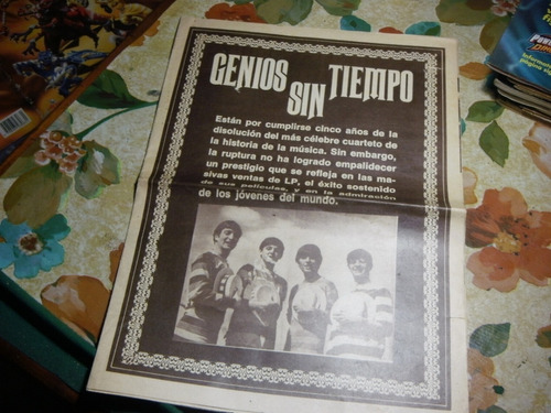 Revista Suplemento Genios Sin Tiempo   Beatles