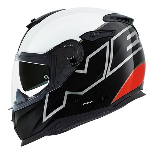 Capacete Nexx Sx.100 Orion - Preto/branco/vermelho