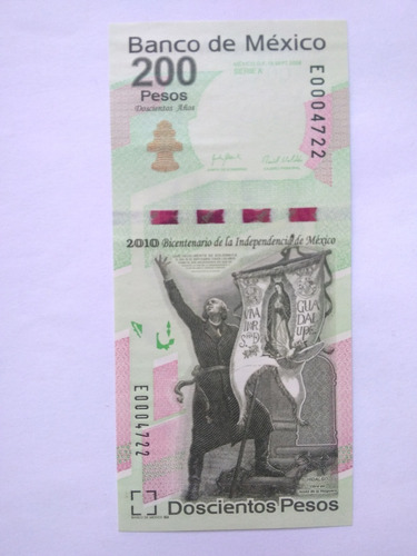 Billete Nuevo 200 Pesos Bicentenario Independencia 2010 Sa