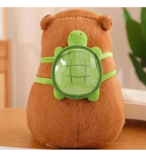 Zzc Peluche Capibara Con Mochila Grande 25cm Suave Tierno