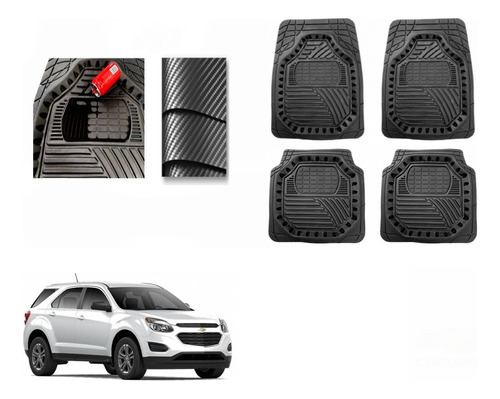 Tapetes Carbono 3d Grueso Chevrolet Equinox 2010 A 2017