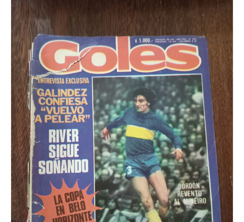 Revista Goles N°1552 Boca En Brasil Galindez Pernia Connors 