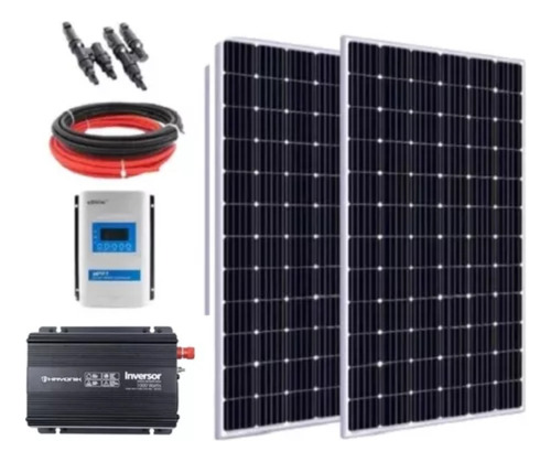 Kit Placa Solar Para Freezer Com 2 Painéis Solares 280w