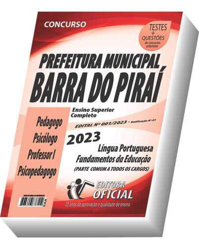 Apostila Barra Do Piraí - Rj - Nível Superior - Parte Comum