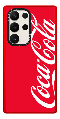 Case  Galaxy S22 Ultra Coca Cola Rojo Transparente