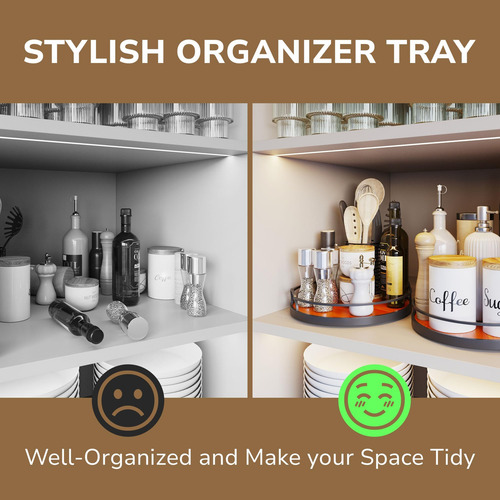Organizador De Susan Lazy - 10 Wooden Lazy Susan Para La Mes