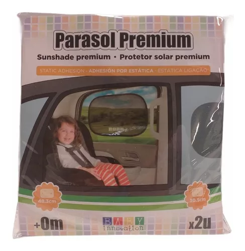 Parasol Auto Bebe Plegable Adherente Estatica X2 Unidades