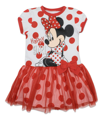 Vestido Talla 3t Para Niña Por Disney De Tul  Minnie Mouse
