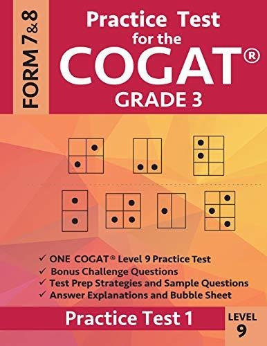 Book : Practice Test For The Cogat Grade 3 Level 9 Form 7..