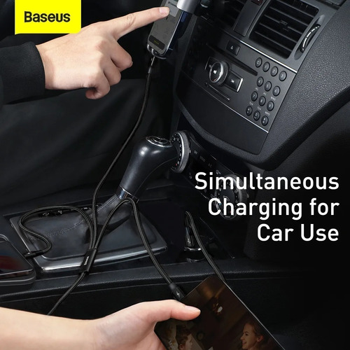 Cable C 3 En 1 Carga Rapida Baseus Usb C Micro Lightning Mat