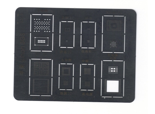 Stencil Calor Directo Para iPhone Varios Modelos Reballing