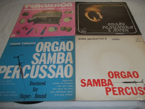 Vinil Lp Orgao Samba Percussao Brazilian Com 4 Discos