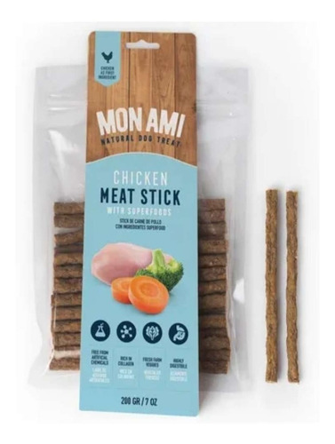 Snack Superfood Mon Ami Saludable Meat Stick Pollo 200gr