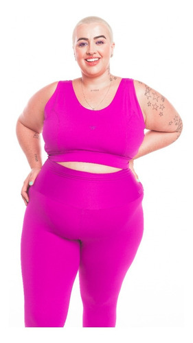 Imagem 2 de 5 de Top Plus Size Média Sust. V Emana® Wonder Size Uva