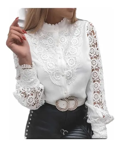 Camisas blancas elegantes para dama sales