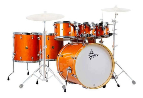 Batería Gretsch Catalina Maple Esmalte Ambar 7 Piezas 22
