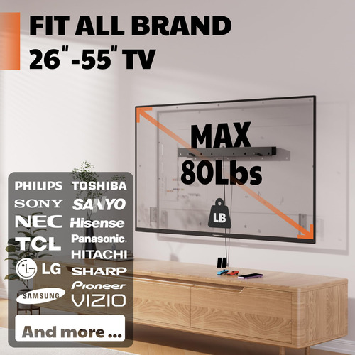 Soporte De Pared Aentgiu Studless Para Televisores De Pantal
