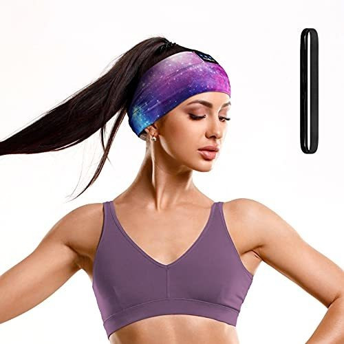 Diadema Para El Cabello Con Auriculares Bluetooth Morado