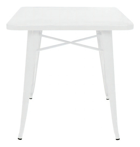 Mesa Tolix 70 Industrial Metálica En Colores Patas Tono Blanco