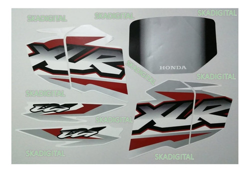 Kit Completo De Calcomanías Honda Xlr