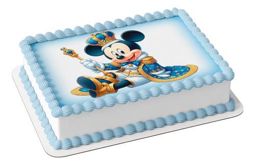 Papel Arroz Festa Aniversário Mickey Realeza Cod 01