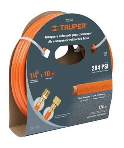 Manguera De Pvc Para Compresor 10m 1/4 Truper