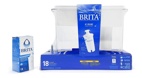 Jarra Extra Grande Brita Purificador De Agua 18cup 2 Filtro 