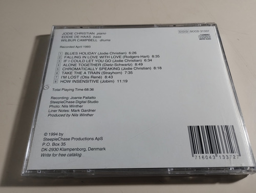 Jodie Christian Trio - Blues Holiday - Denmark J2 Estándar (Usado)