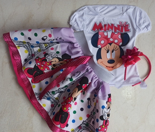 Conjunto Tutú Niña Minnie Mouse Fiesta 