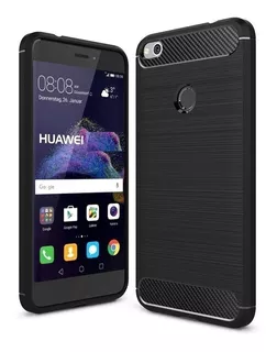 Funda Tpu Fibra Carbono Huawei P10 Lite P9 Lite + Templado