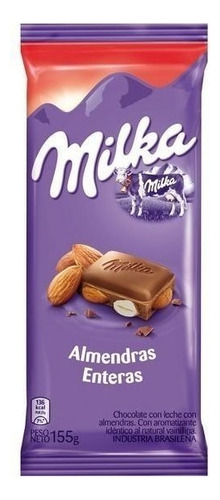 Chocolate Milka Con Almendras X 155grs