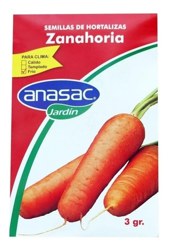 Semilla Zanahoria 3 Gr Anasac - g a $3967