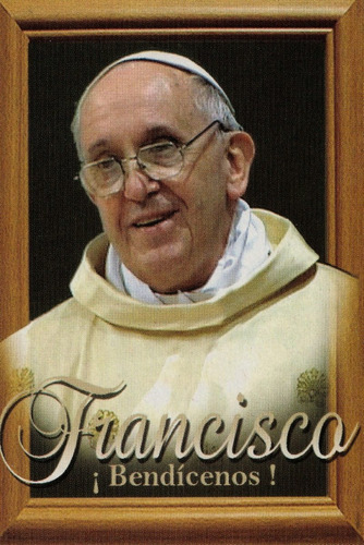 Estampita Papa Francisco Con Bendicion  1 