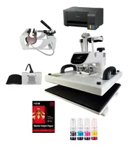 Comprar Kit Maquina Para Sublimar 6 En 1 38x38 + Impresora Epson A4