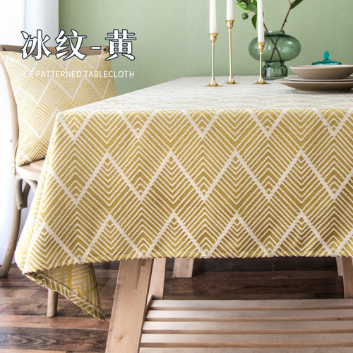 Mantel Con Estampado De Hielo Para Mesa De Café, Mantel De A