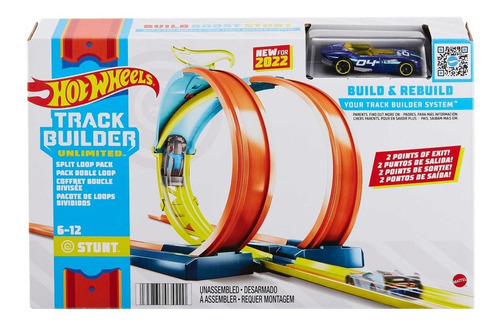 Hotwheels Track Builder Pack Doble Loop + Auto - Mattel Color N/a