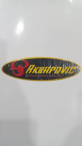 Imagen 1 de 6 de Lamina Emblema Para Escape De Moto Akrapovic