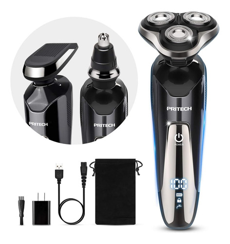 Maquinilla De Afeitar Eléctrica Inalámbrica Para Hombres, Af