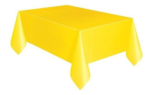 Mantel De Plástico Amarillo De Peso Medio, 108  X 54 