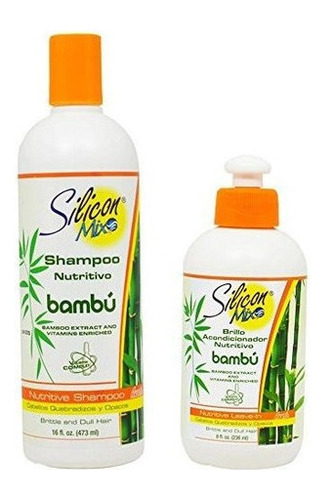 Paquete Combinado De Silicona De Bambu Champu Y Acondicionad